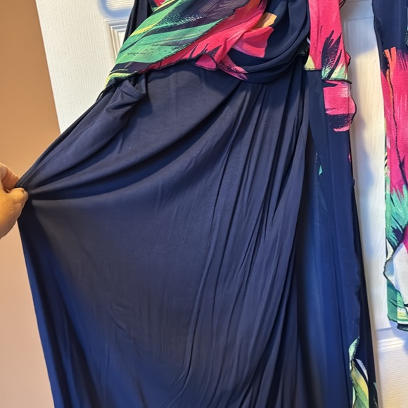 Multi Coloured Chiffon Maxi Dress NWT - Picture 5 of 7